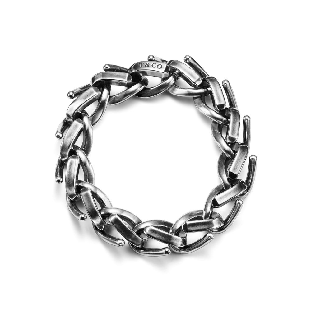 Bracelet Jonc Maillons Acier Stylé